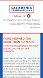 Mobile Screenshot of californiatransmissions.com